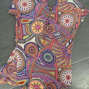 Bright bathing suit cover up! Brand is Lush.